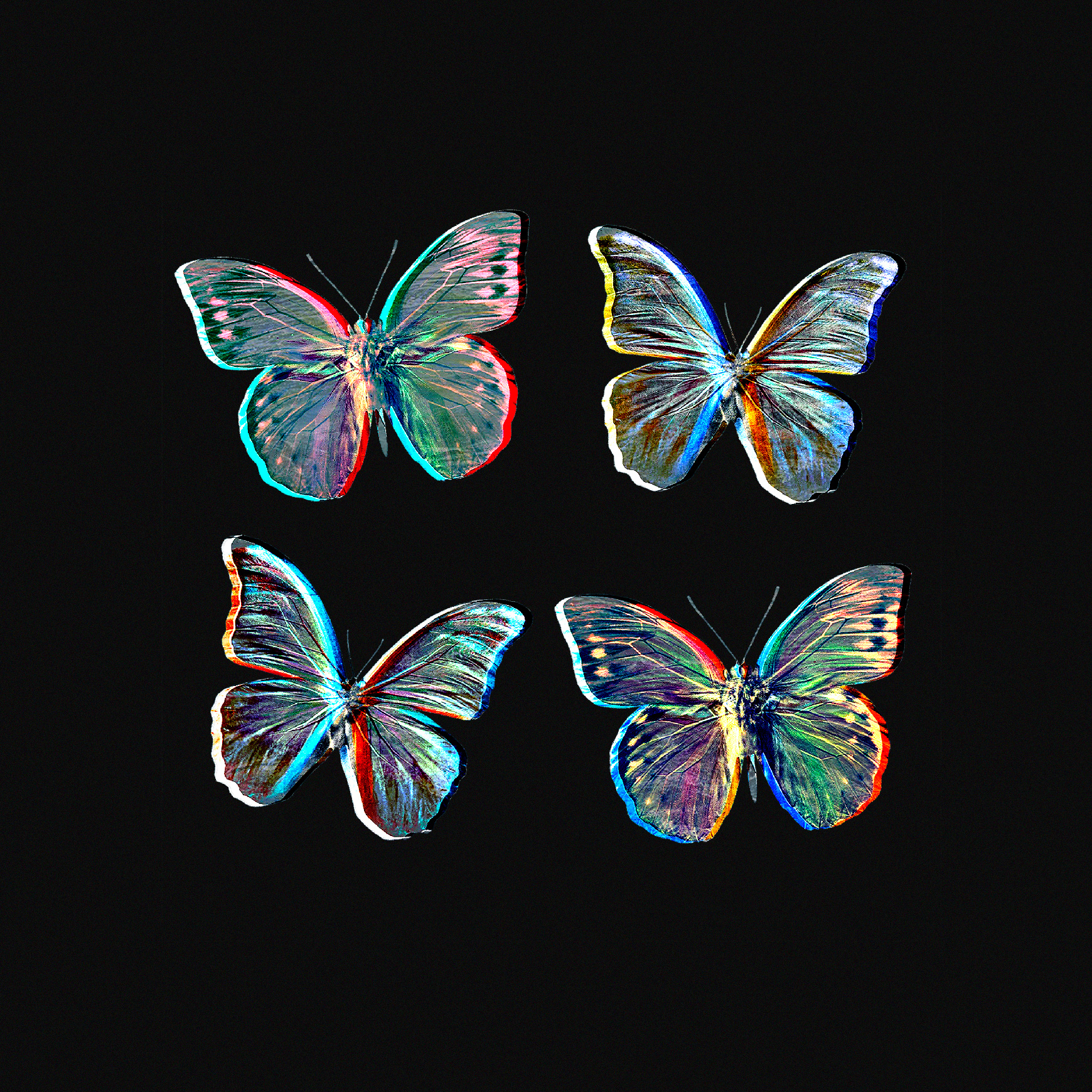 Extruded butterfly design. October 2019.